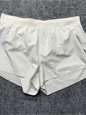 Lululemon Fast & Free Shorts Mens XL Light Gray 3" Lined Split Running Gym